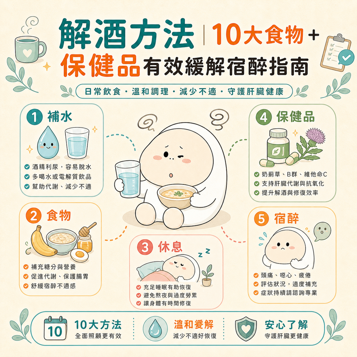 解酒方法｜10大食物＋保健品指南