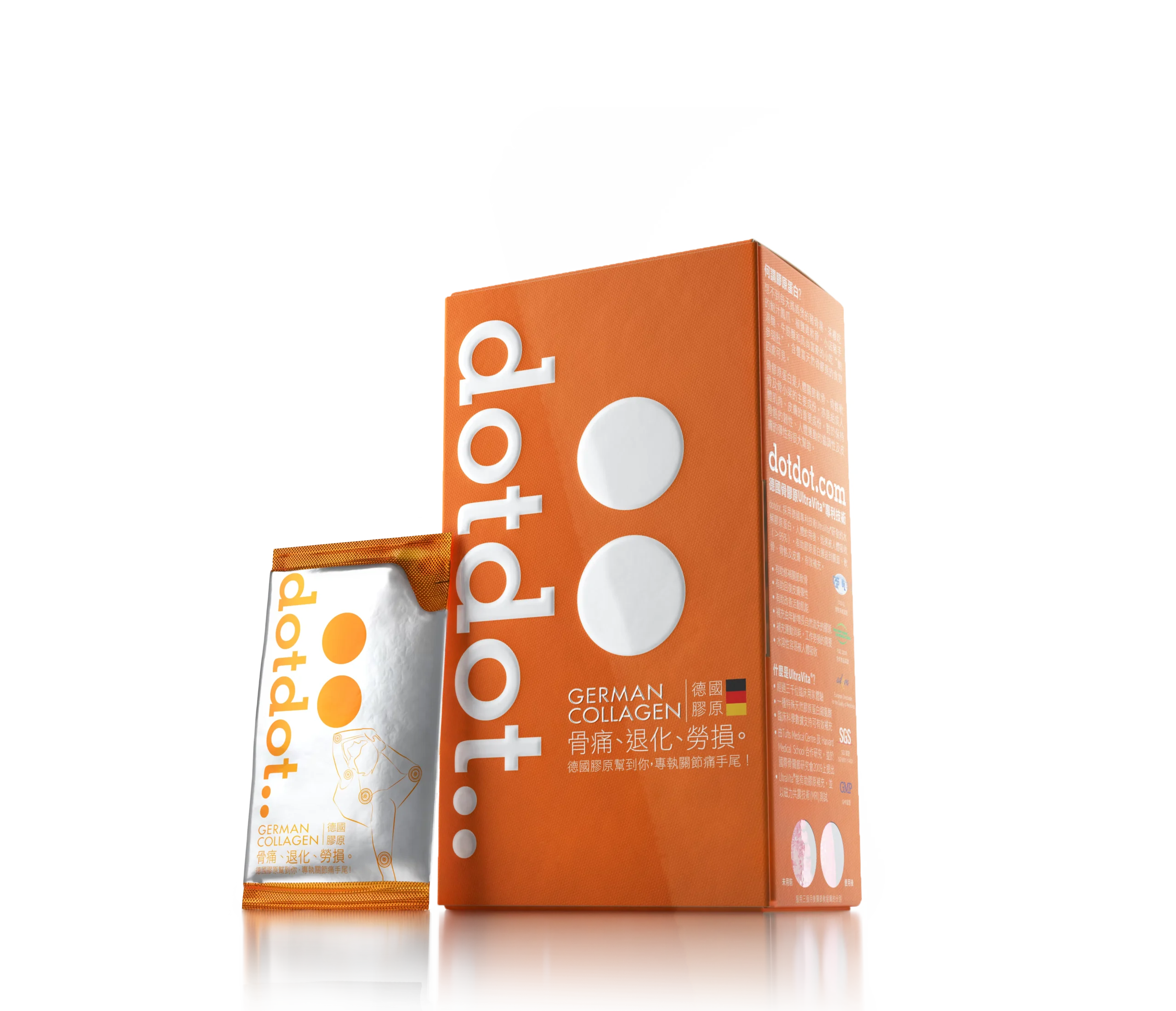 dotdot 德國膠原產品包裝，每盒 20 包